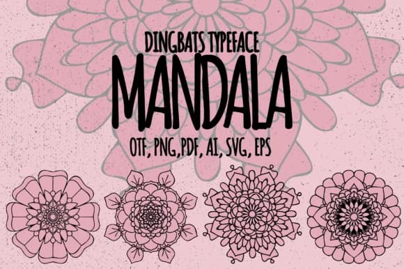 Mandala by Minimalistartstudio — Dingbats Font