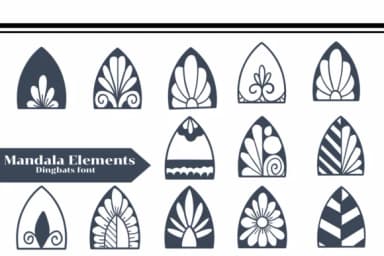 Mandala Elements by Apiwat Type — Dingbats Font — thumbnail 1