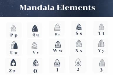 Mandala Elements by Apiwat Type — Dingbats Font — thumbnail 3