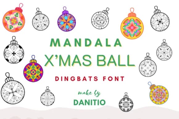Mandala X'mas Ball by danita.kukkai — Dingbats Font