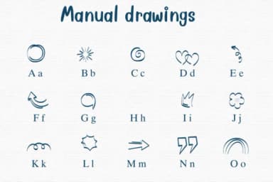 Manual Drawings by Nongyao — Dingbats Font — thumbnail 2