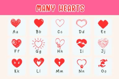Many Hearts by Nongyao — Dingbats Font — thumbnail 2
