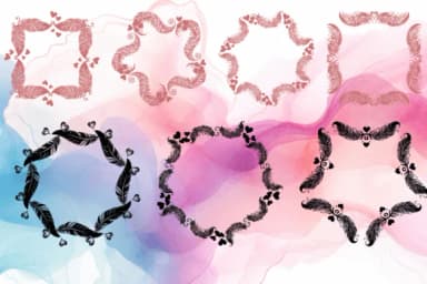 Maori Feathers Badge by MOMAT THIRTYONE — Dingbats Font — thumbnail 2