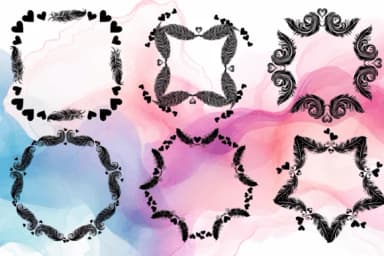 Maori Feathers Badge by MOMAT THIRTYONE — Dingbats Font — thumbnail 4