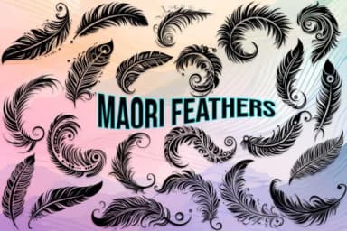 Maori Feathers by MOMAT THIRTYONE — Dingbats Font — thumbnail 1