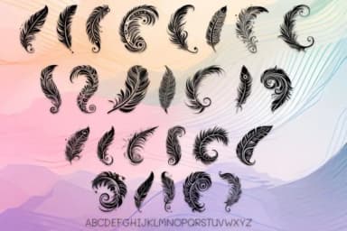 Maori Feathers by MOMAT THIRTYONE — Dingbats Font — thumbnail 2