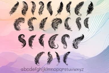 Maori Feathers by MOMAT THIRTYONE — Dingbats Font — thumbnail 3