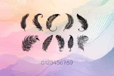 Maori Feathers by MOMAT THIRTYONE — Dingbats Font — thumbnail 4