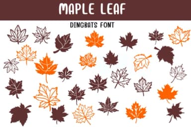 Maple Leaf by Sontaya — Dingbats Font — thumbnail 1