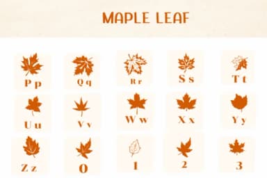 Maple Leaf by Ketsarin — Dingbats Font — thumbnail 3
