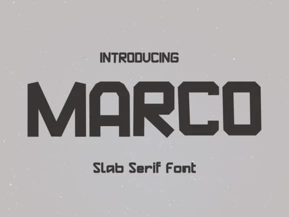 Marco by Pukka De — Slab Serif Font