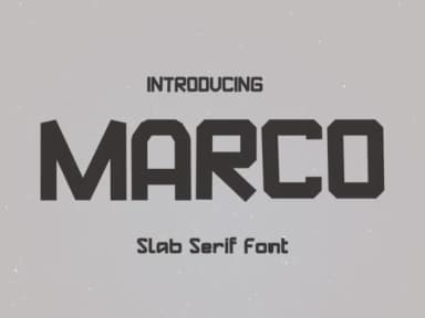 Marco by Pukka De — Slab Serif Font — thumbnail 1