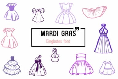 Mardi Gras by Chada Art — Dingbats Font — thumbnail 1