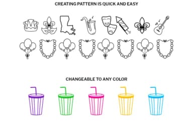 Mardi Gras Doodle by digitalplannerland — Dingbats Font — thumbnail 3