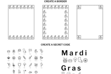 Mardi Gras Doodle by digitalplannerland — Dingbats Font — thumbnail 6