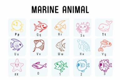 Marine Animal by Chada Art — Dingbats Font — thumbnail 3