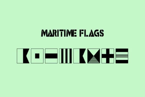 Maritime Flags by Freebies — Dingbats Font