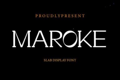 Maroke by gunaloe12 — Slab Serif Font — thumbnail 1