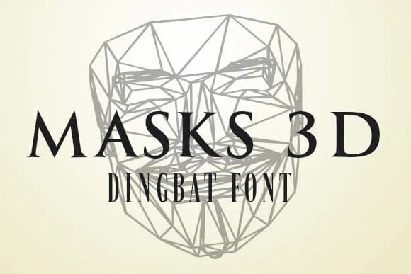 Masks 3D by vladimirnikolic — Dingbats Font