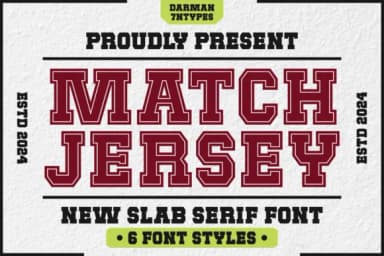 Match Jersey by Darman (7NTypes) — Slab Serif Font — thumbnail 1