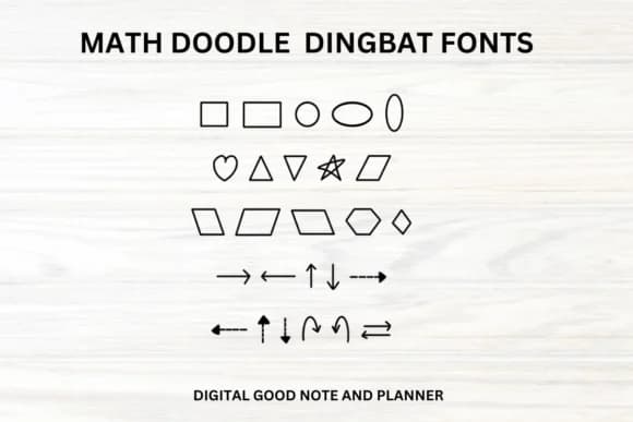 Math Doodle by fonty88 — Dingbats Font