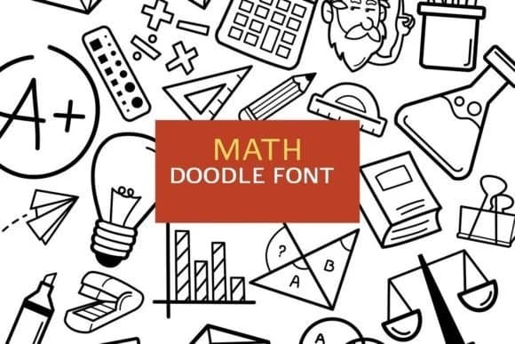 Math Doodle by digitalplannerland — Dingbats Font