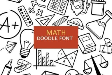Math Doodle by digitalplannerland — Dingbats Font — thumbnail 1