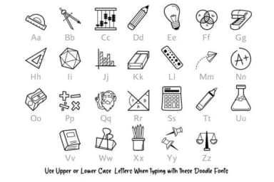 Math Doodle by digitalplannerland — Dingbats Font — thumbnail 2
