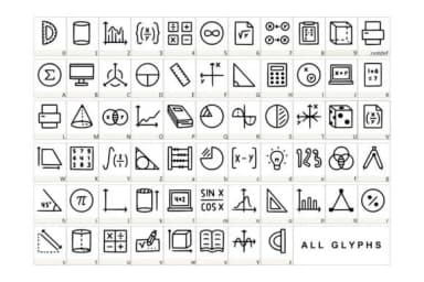 Mathematics by YandiDesigns — Dingbats Font — thumbnail 2