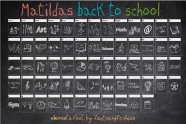 Matildas Back to School by Fontsandfashion — Dingbats Font — thumbnail 2