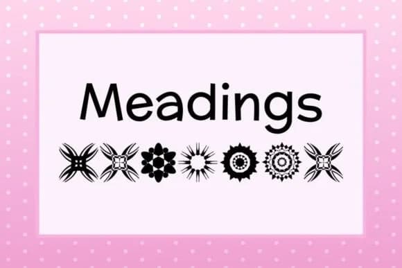 Meadings by Freebies — Dingbats Font