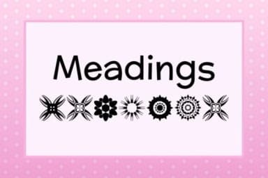 Meadings by Freebies — Dingbats Font — thumbnail 1