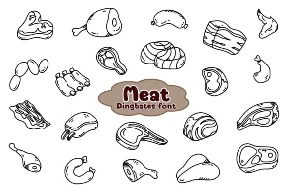 Meat by Chonada — Dingbats Font
