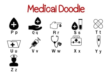 Medical Doodle by Nun Sukhwan — Dingbats Font — thumbnail 3