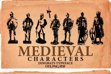 Medieval Characters by Minimalistartstudio — Dingbats Font — thumbnail 1