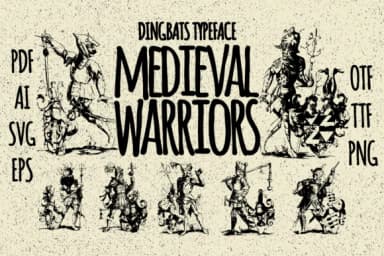Medieval Warriors by Minimalistartstudio — Dingbats Font — thumbnail 1