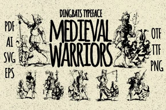 Medieval Warriors by Minimalistartstudio — Dingbats Font