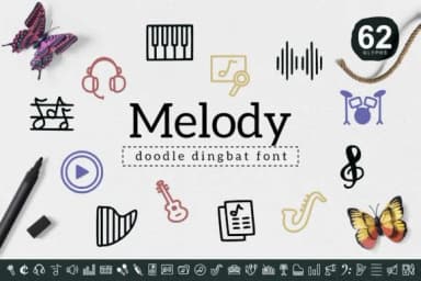 Melody by YandiDesigns — Dingbats Font — thumbnail 1