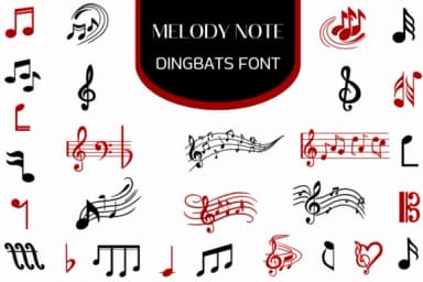 Melody Notes by Heartcraft Atelier — Dingbats Font — thumbnail 1