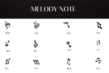 Melody Notes by Heartcraft Atelier — Dingbats Font — thumbnail 3