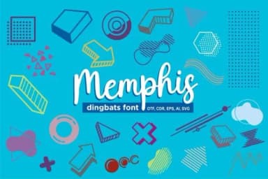 Memphis by onoborgol — Dingbats Font — thumbnail 1