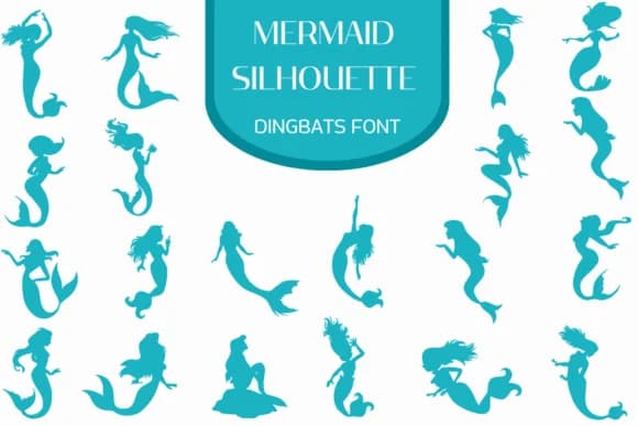 Mermaid Silhouette by Heartcraft Atelier — Dingbats Font