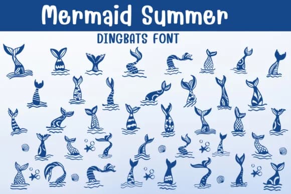 Mermaid Summer by Sontaya — Dingbats Font