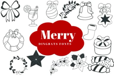 Merry by Suphitchaya — Dingbats Font — thumbnail 1