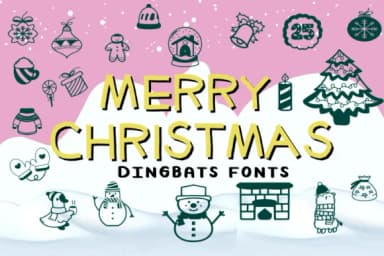 Merry Christmas by danita.kukkai — Dingbats Font — thumbnail 1