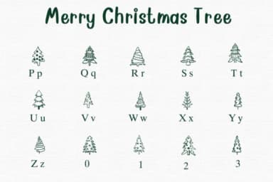 Merry Christmas Tree by Nongyao — Dingbats Font — thumbnail 3
