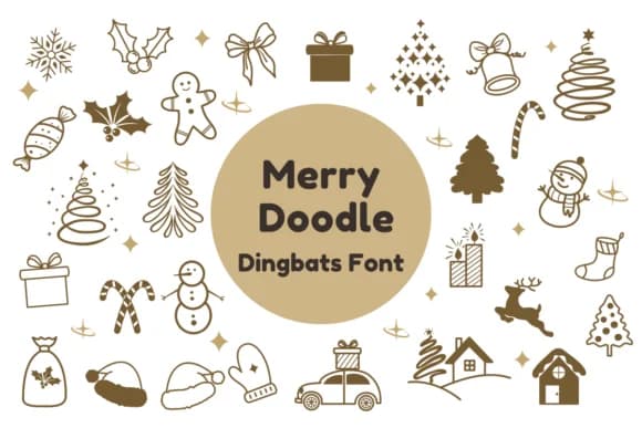 Merry Doodle by Nun Sukhwan — Dingbats Font