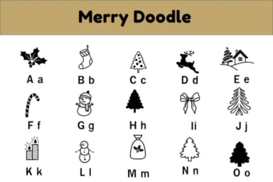 Merry Doodle by Nun Sukhwan — Dingbats Font — thumbnail 2