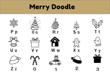 Merry Doodle by Nun Sukhwan — Dingbats Font — thumbnail 3