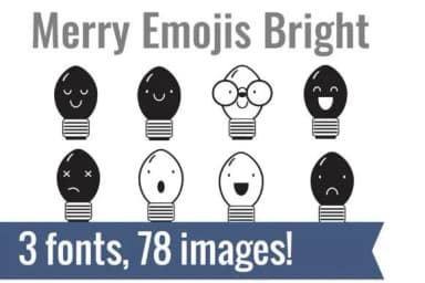 Merry Emojis Trees Dingbats by Illustration Ink — Dingbats Font — thumbnail 4